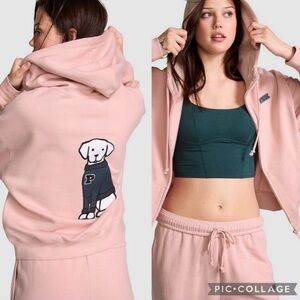 PINK Fleece Campus Full-Zip Hoodie